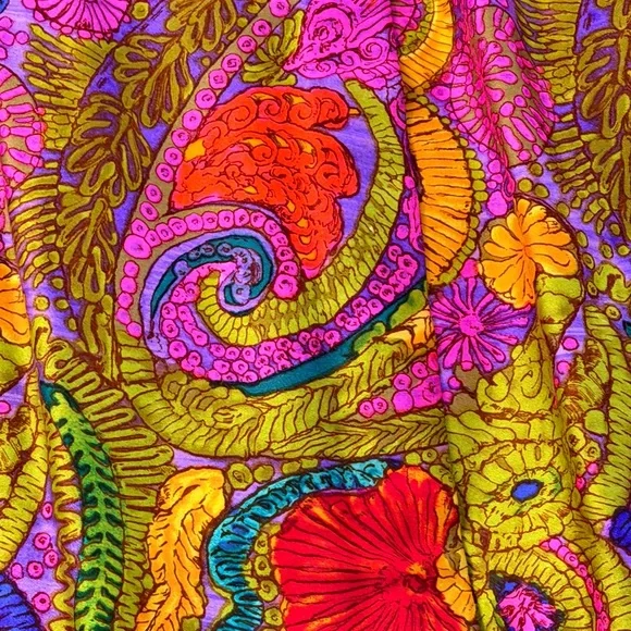 Vintage 1970s Paisley Wrap Maxi Skirt – Boho Festival Style S/M - Picture 3 of 6